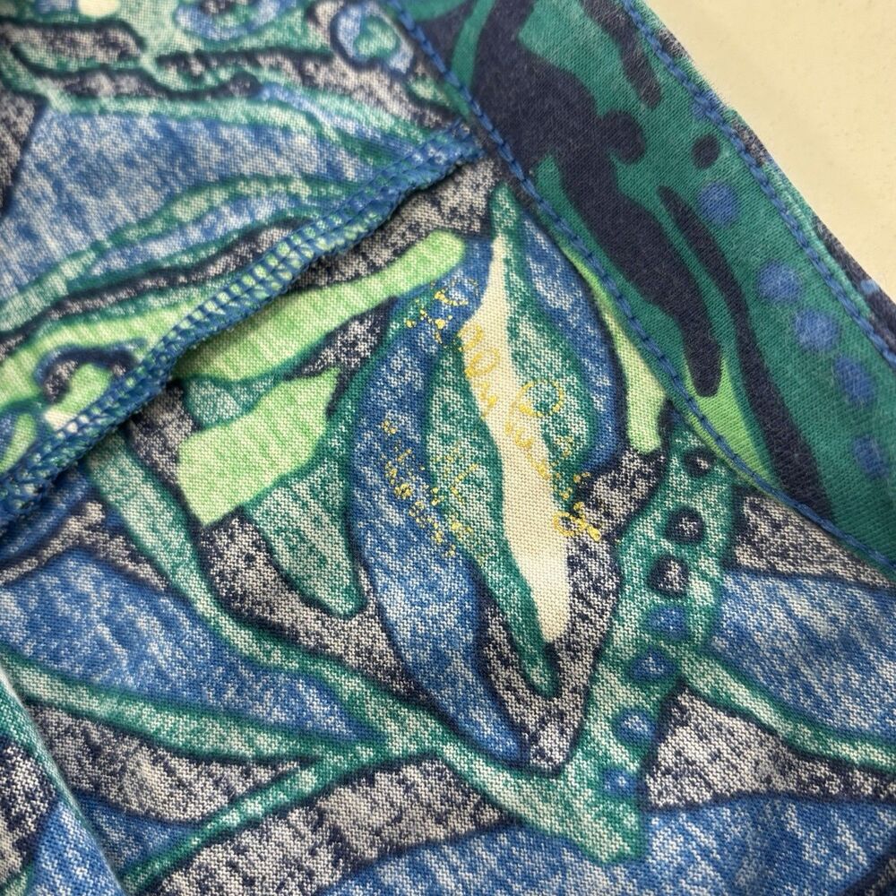 Lilly Pulitzer Dress Size XL Elianna Cotton T-Shirt Indigo Breeze Shady Gators - Picture 6 of 8
